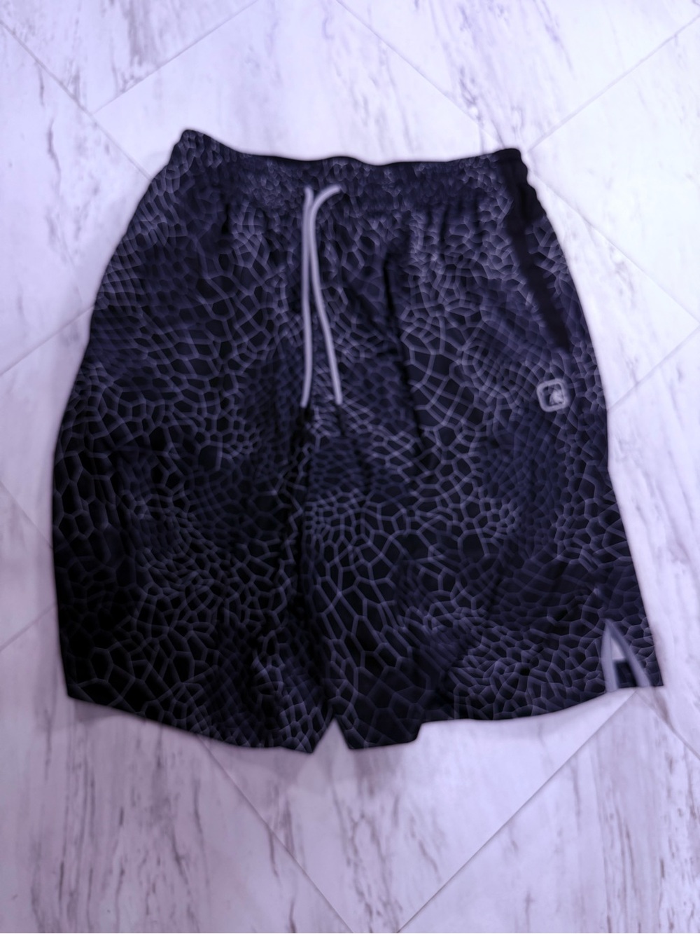 And1 Black Geometric Athletic Shorts